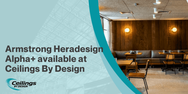 Armstrong HeraDesign Alpha+ available at Ceilings By Design