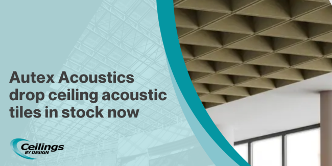 2024-08 Blog Header 2x (2) Autex Acoustics drop ceiling acoustic tiles in stock now
